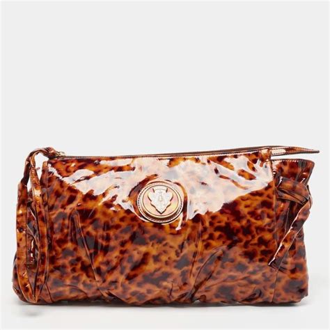 gucci brown leather clutch|gucci hysteria clutch.